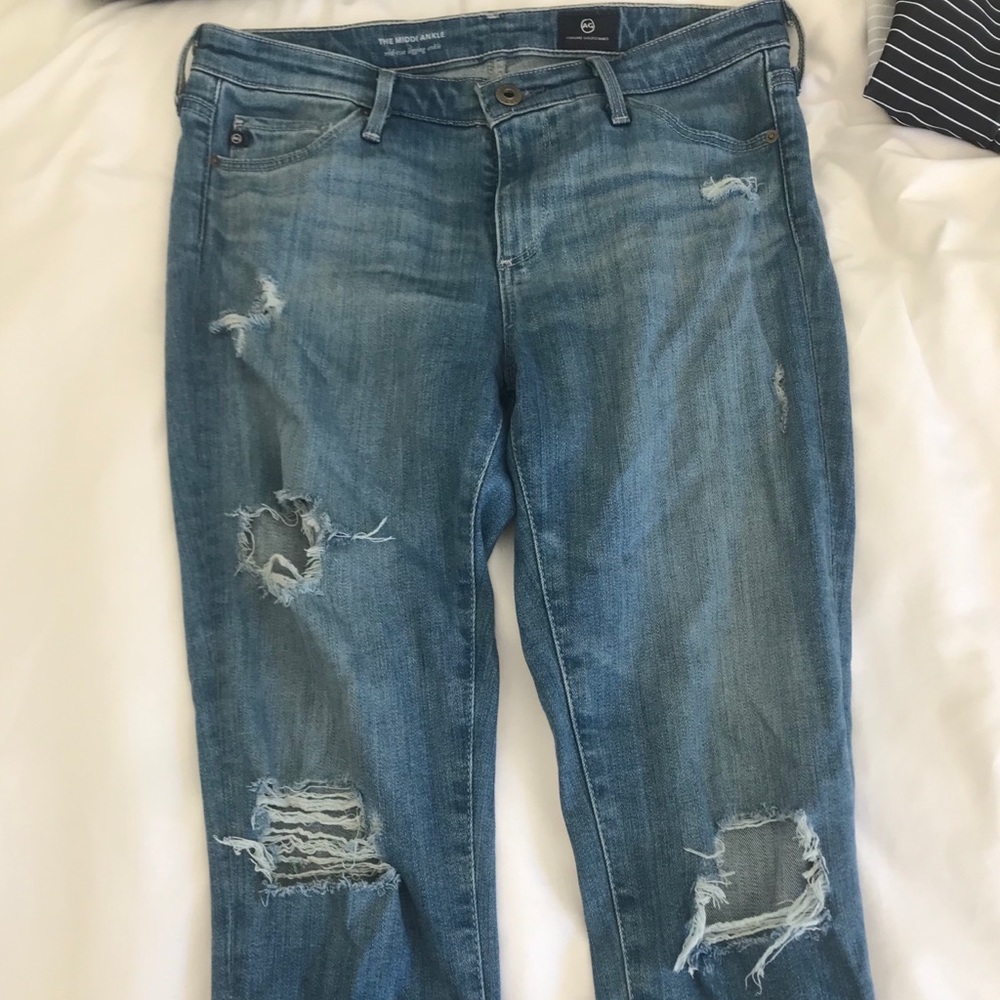 AG mid-rise ankle jeans